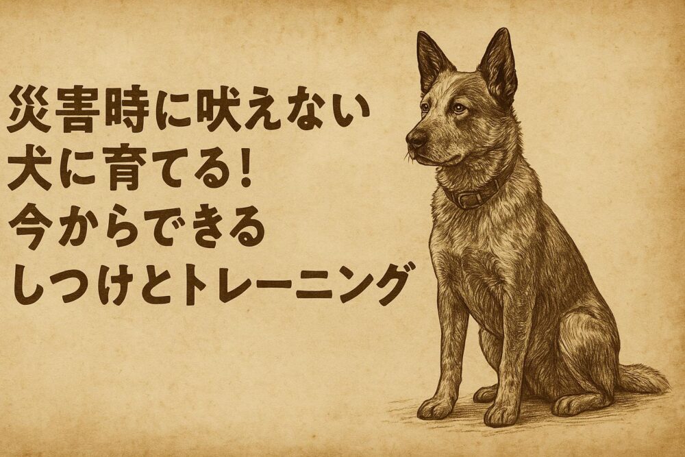 災害時に吠えないように育てるトレーニング
